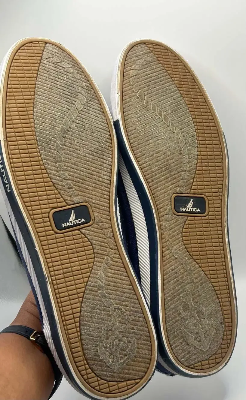 Nautica NM250N Men's Navy Canvas Slip-On Boat Shoes